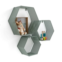 Комплект из 3 полок из Перфорированного металла Bretty единый размер зеленый LA REDOUTE INTERIEURS  фото, kupilegko.ru